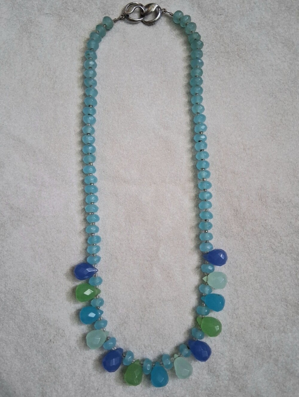 Artisan Stirling Silver Sea Glass Necklace